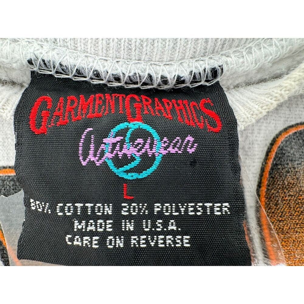 Vtg 90s Tennessee Vols Volunteers Sweatshirt Sz L Snoopy Grey Garment Graphics​ - Picture 13 of 16